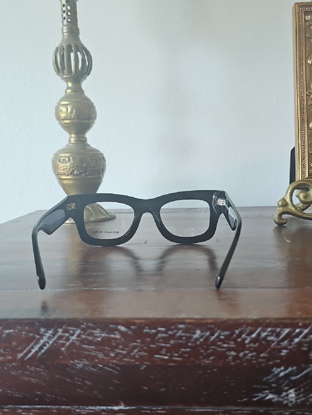 ●●MICHAEL KORS "CORAL GABLES" MK4180 BLACK GLOSSY RECTANGULAR EYE FRAMES NIC●● - Picture 8 of 9